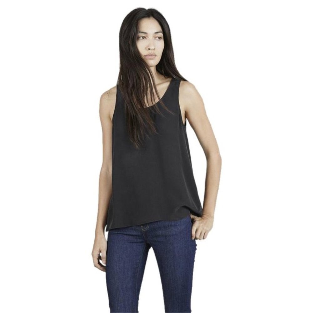 EVERLANE BLACK SILK TANK TOP